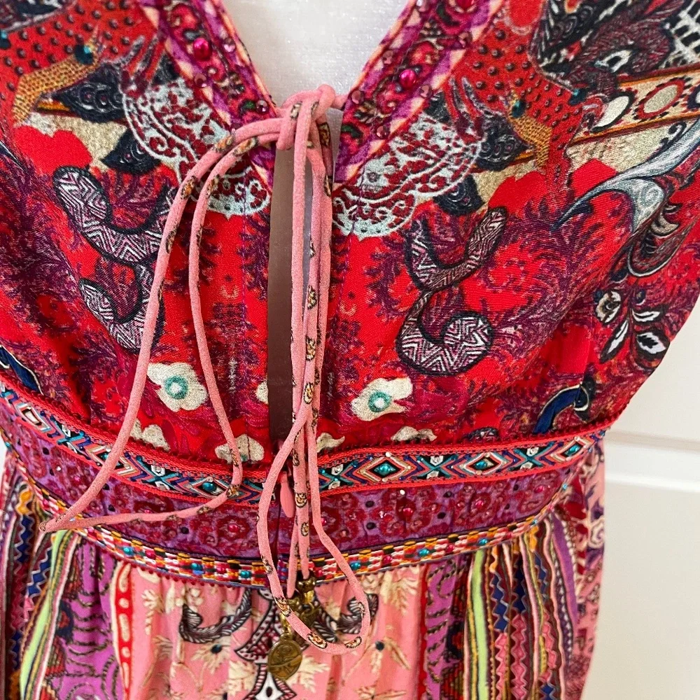 Crystal-embellished Printed Silk Crepe De Chine Mini Dress from CAMILLA - Picture 10 of 15